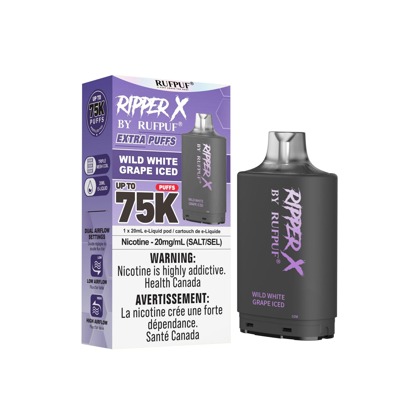 Ripper X 75K - Wild White Grape Iced