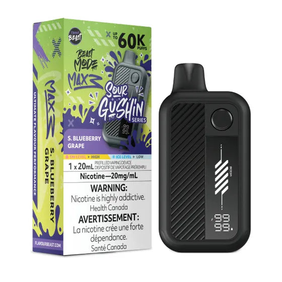 Beast Mode Max 3 60k - Sour Gushin Blueberry Grape