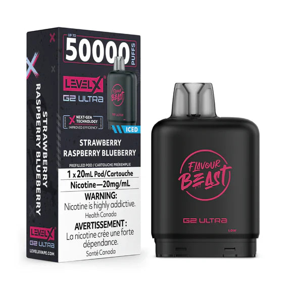 Level X Ultra 50k - Strawberry Raspberry Blueberry Iced