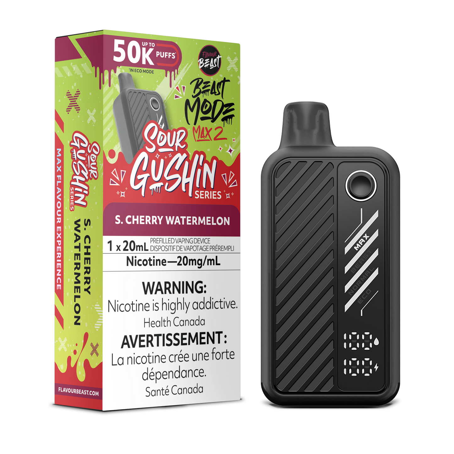 Beast Mode Max 2 50k - Sour Gushin S. Cherry Watermelon