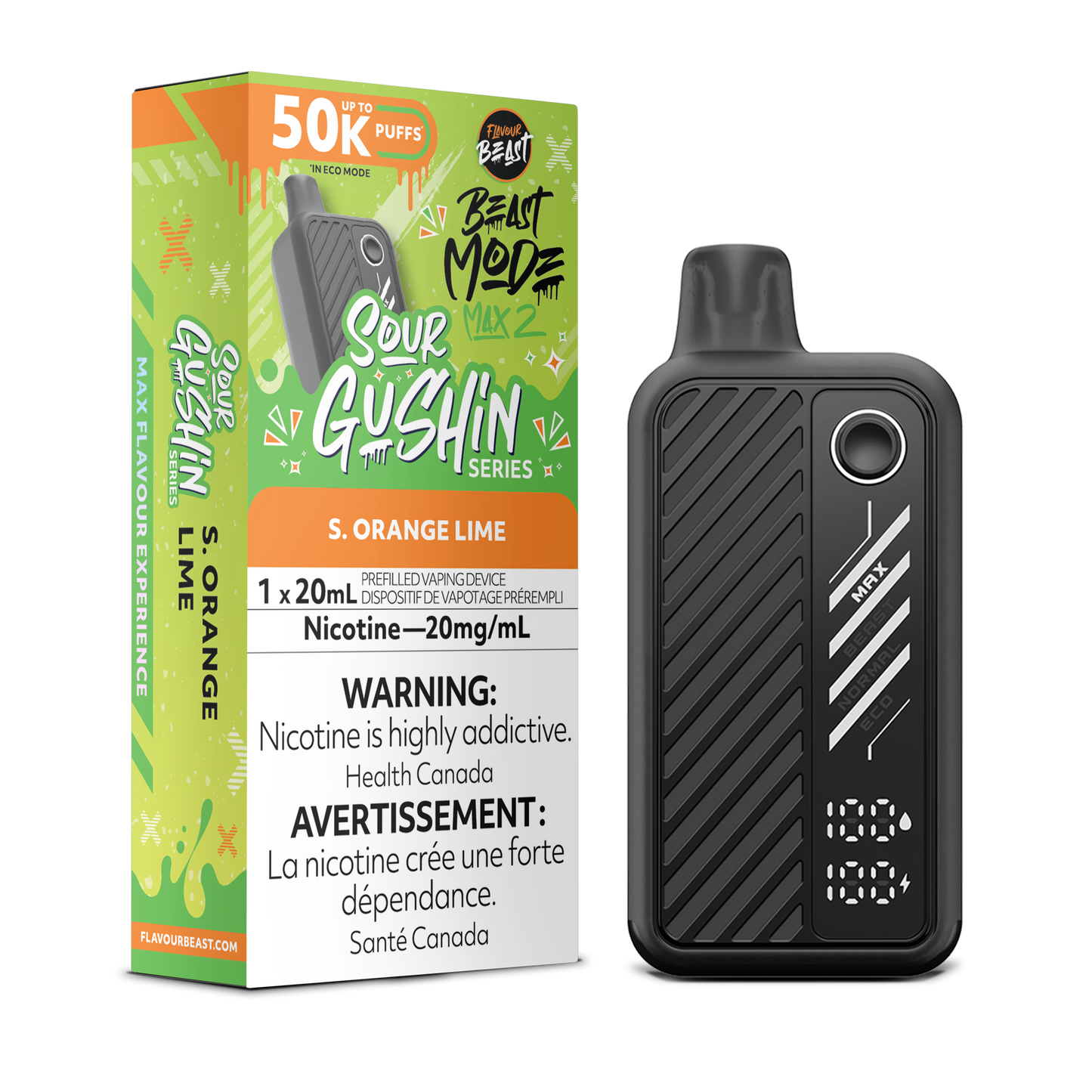 Beast Mode Max 2 50k - Sour Gushin S. Orange Lime