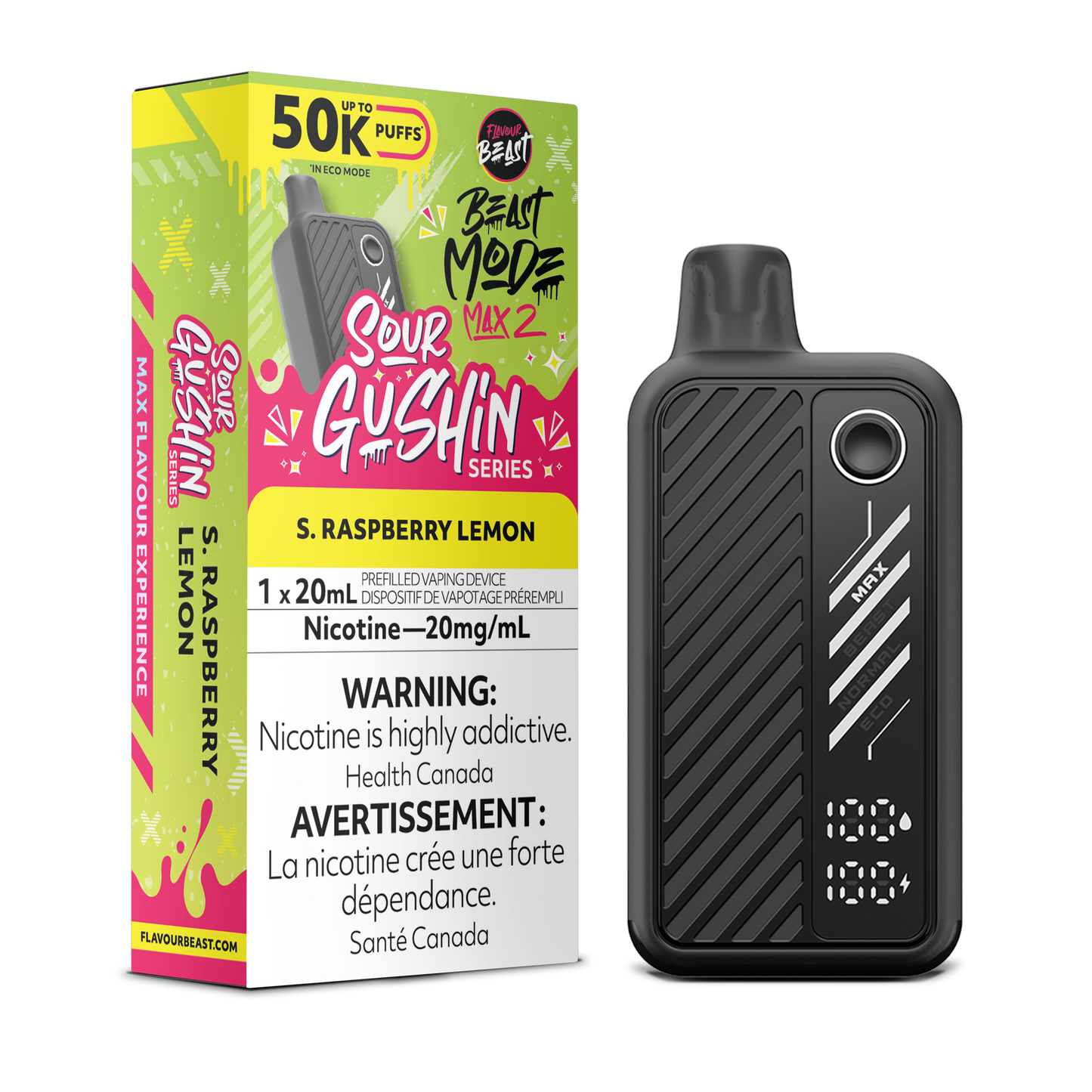 Beast Mode Max 2 50k - Sour Gushin S. Raspberry Lemon