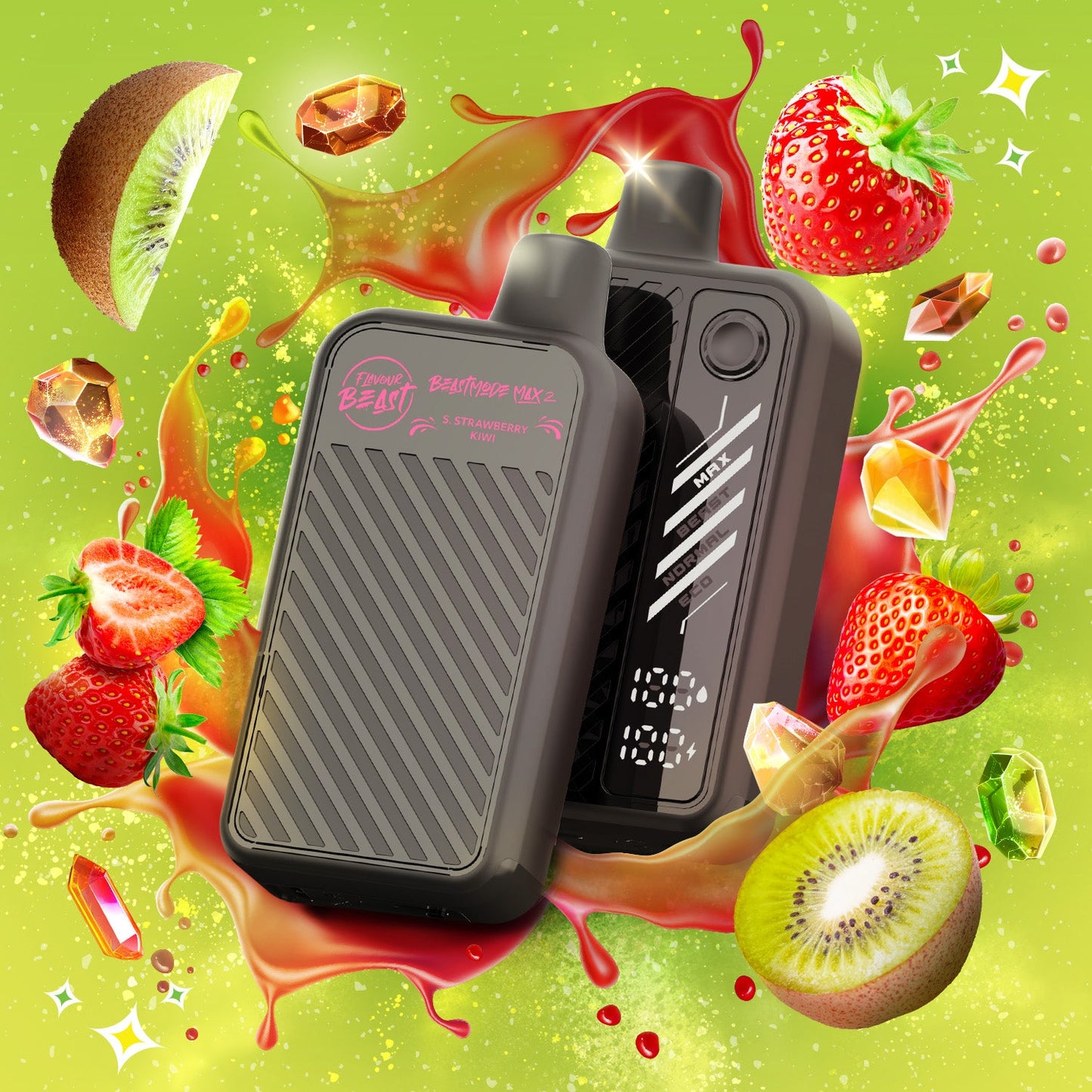 Beast Mode Max 2 50k - Sour Gushin S. Strawberry Kiwi